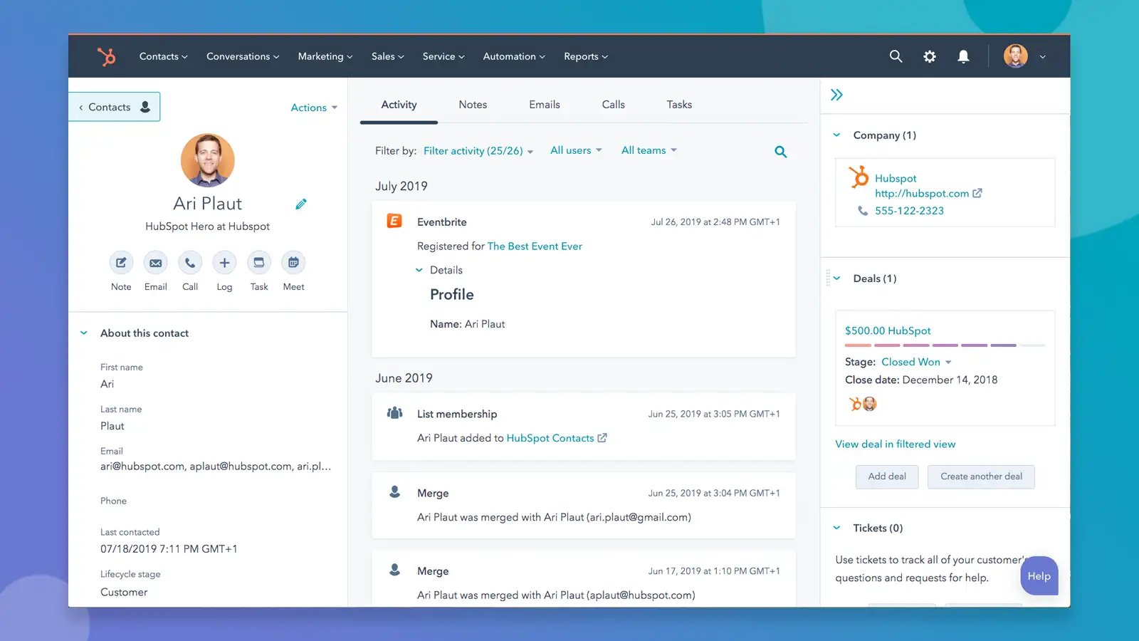 Eventbrite HubSpot Integration