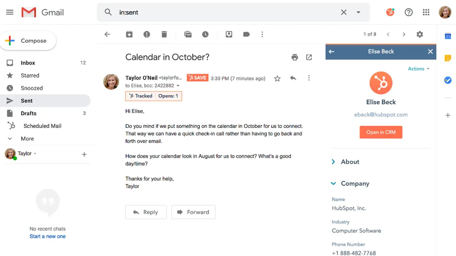 Gmail HubSpot Integration