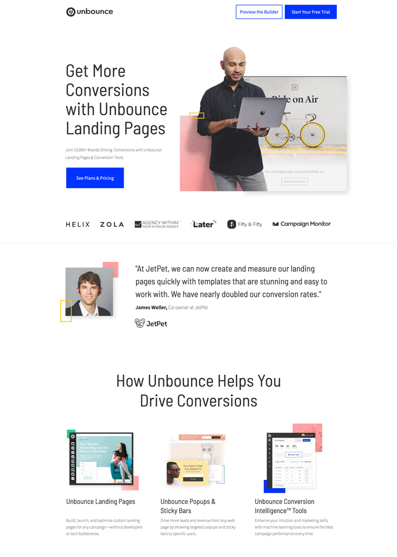 Unbounce Landing page