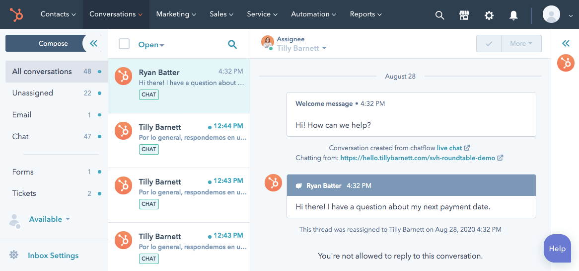 HubSpot's Customer Service Hub