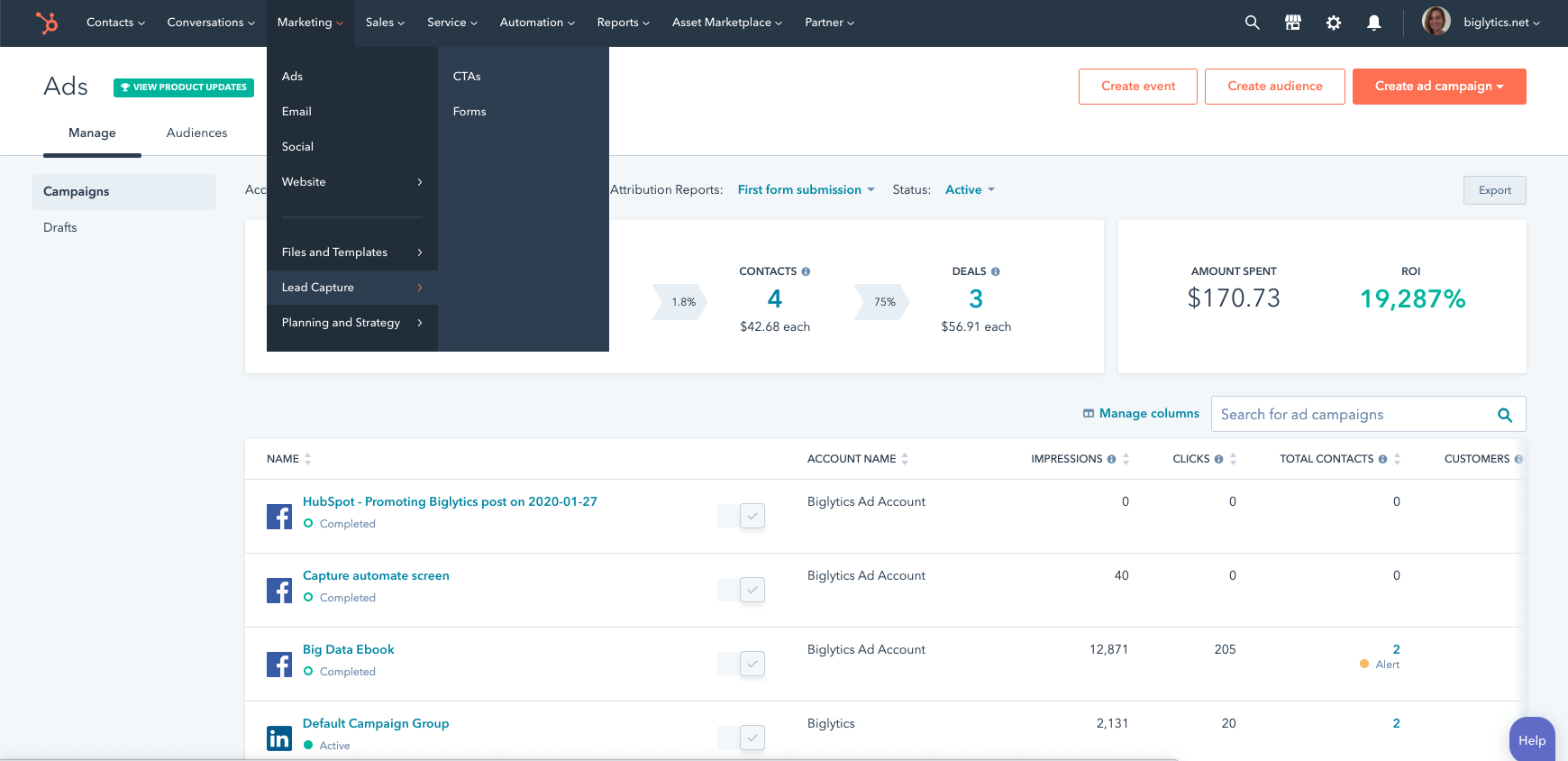HubSpot's Marketing Hub