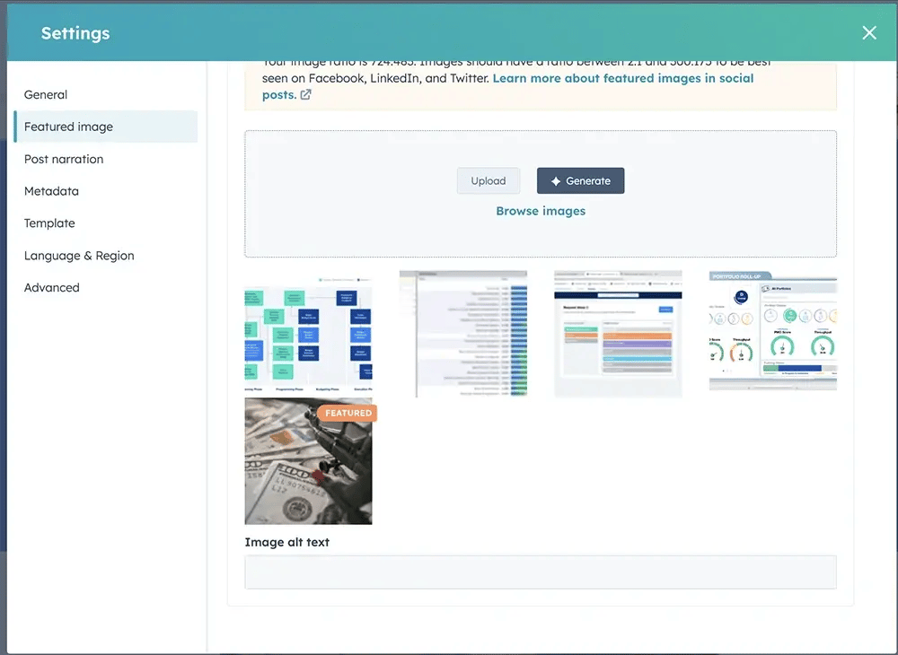 HubSpot Featured Image for Blog Post