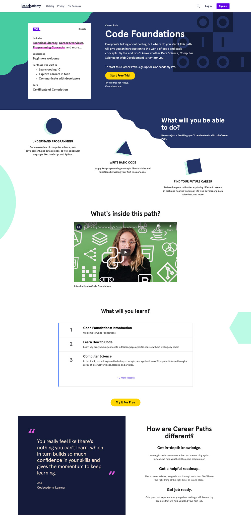 codeacademy-landing-page